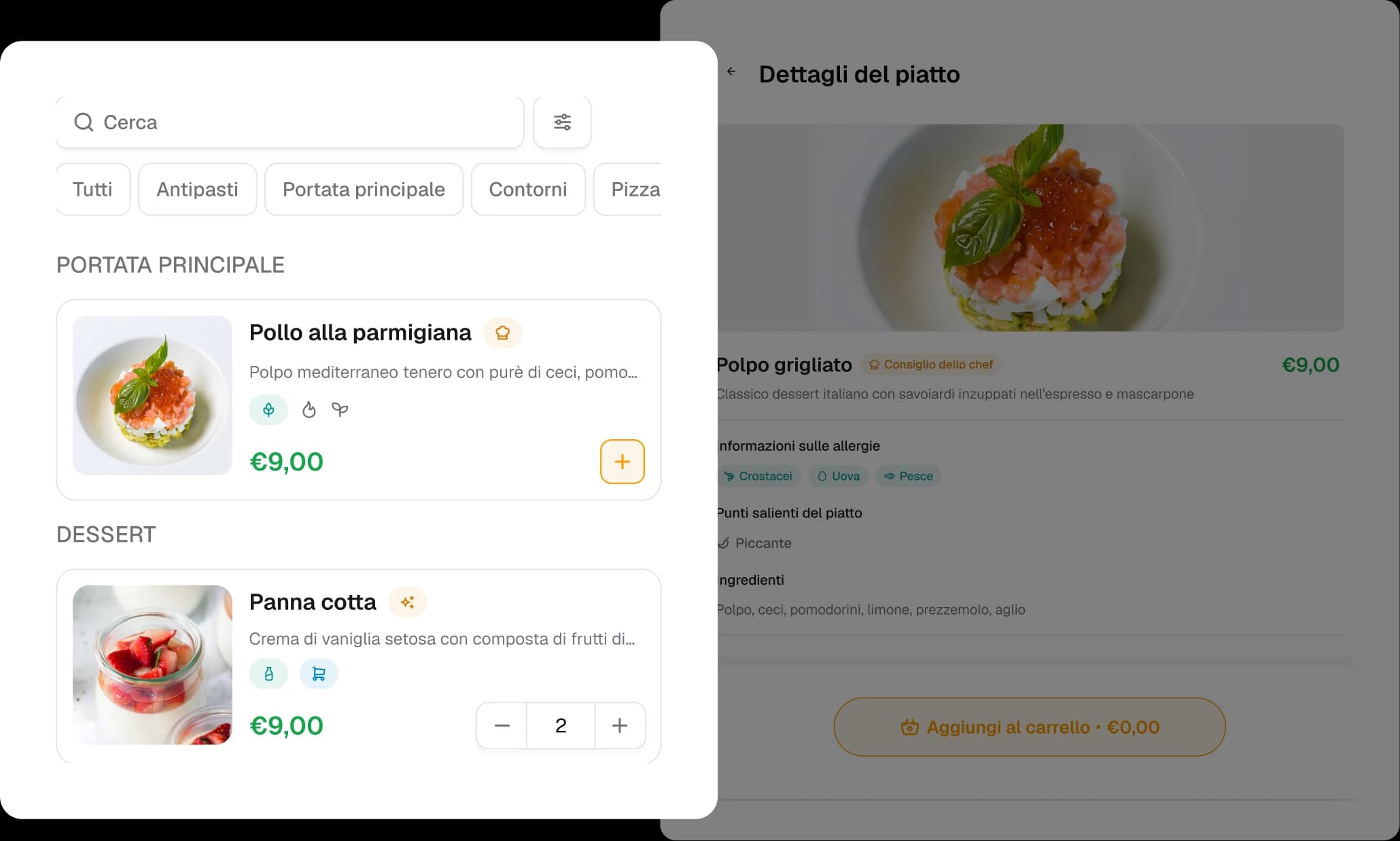 Restaurant website preview